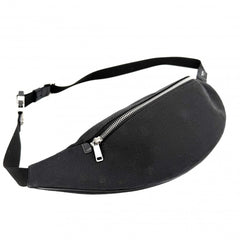 Celine Triomphe Belt Bag/Waist Bag for Men, Black Canvas, Silver Hardware — Like New