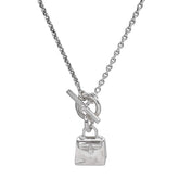 HERMES Amulette Kelly Charm Necklace Pendant Toggle SV925 Men's Women's — Like New