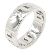 HERMES Hercules Ring, 18KWG (750WG) White Gold, Size #51 (approx. Japanese size 1) — Like New