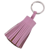 HERMES Carmen Tricolor Keyring Accessory Bag Charm Agneau Milo Mauve Gilvestre Chai Rouge Pink Women's — New - Store Return