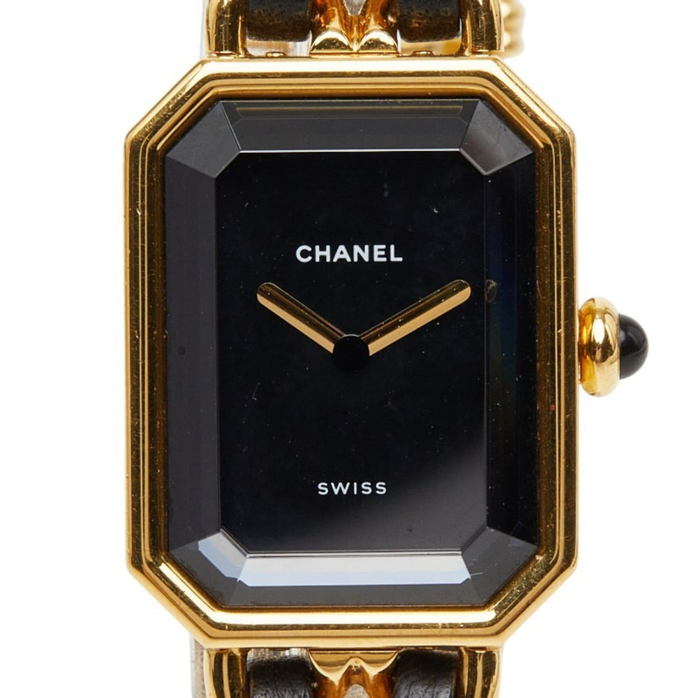 Chanel Première M Watch H0001 Quartz Black Dial Plated Leather Onyx Women's CHANEL — Good