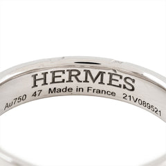 Hermes Hermès Ever Hercules Ring #47 18KWG 3.2g White Gold Women's — Like New