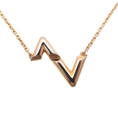 Louis Vuitton LV Vault Upside Down 750PG Necklace 18KPG Pink Gold Q93868 1351 LOUIS VUITTON Jewelry — Like New