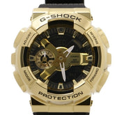 CASIO G-SHOCK ANALOG-DIGITAL 110 SERIES GM-110G Black Gold Resin/Stainless Steel Men's Analog Watch — Very Good