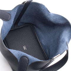 Hermes Picotin Lock PM Handbag, Leather, Taurillon Clemence Women's, Navy Blue — New - Store Return