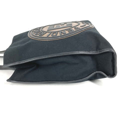 FENDI 7V35 Shoulder Bag FF Tote Canvas Leather Men's Women's Black — Like New