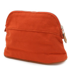 HERMES Bolide Pouch 20 Handbag Multi-purpose Canvas Leather Red Orange — Like New