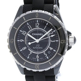 CHANEL J12 Ceramic Rubber Automatic Mens Watch H0684 Polished — Very Good