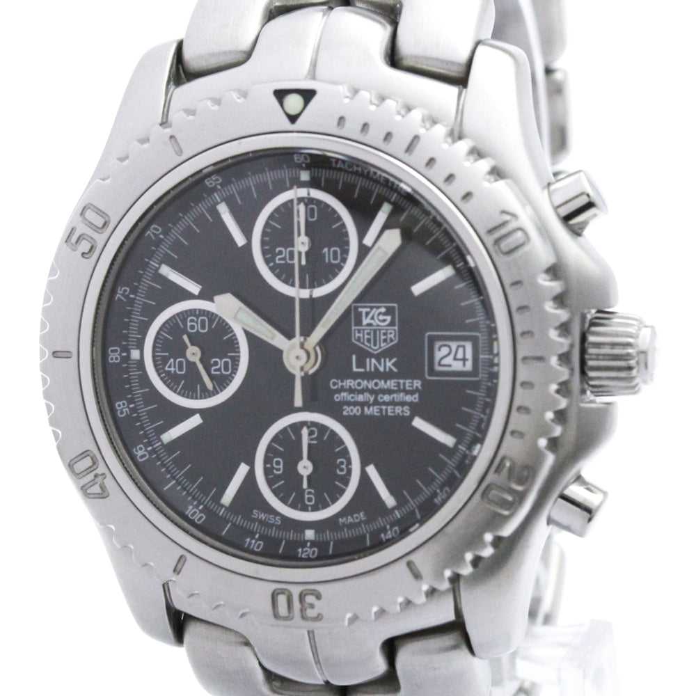 TAG HEUER Link Chronograph Steel Automatic Mens Watch CT5111 Polished — Very Good