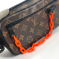 LOUIS VUITTON M44458 Monogram Solar Pochette Volga Clutch Bag Pouch Chain Strap Second Canvas Men's Women's Brown — Like New
