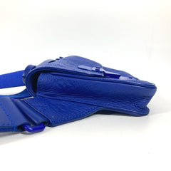LOUIS VUITTON M58486 Monogram Taurillon S Rock Sling Bag, Belt Cross Shoulder Body Leather, Men's, Women's, Blue — Like New