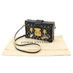 Louis Vuitton Monogram Catgram Petite Malle Shoulder Handbag, Black M44437 — Like New
