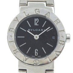 BVLGARI Watch BB23SS Stainless Steel Quartz Analog Display Black Dial Women's — Very Good
