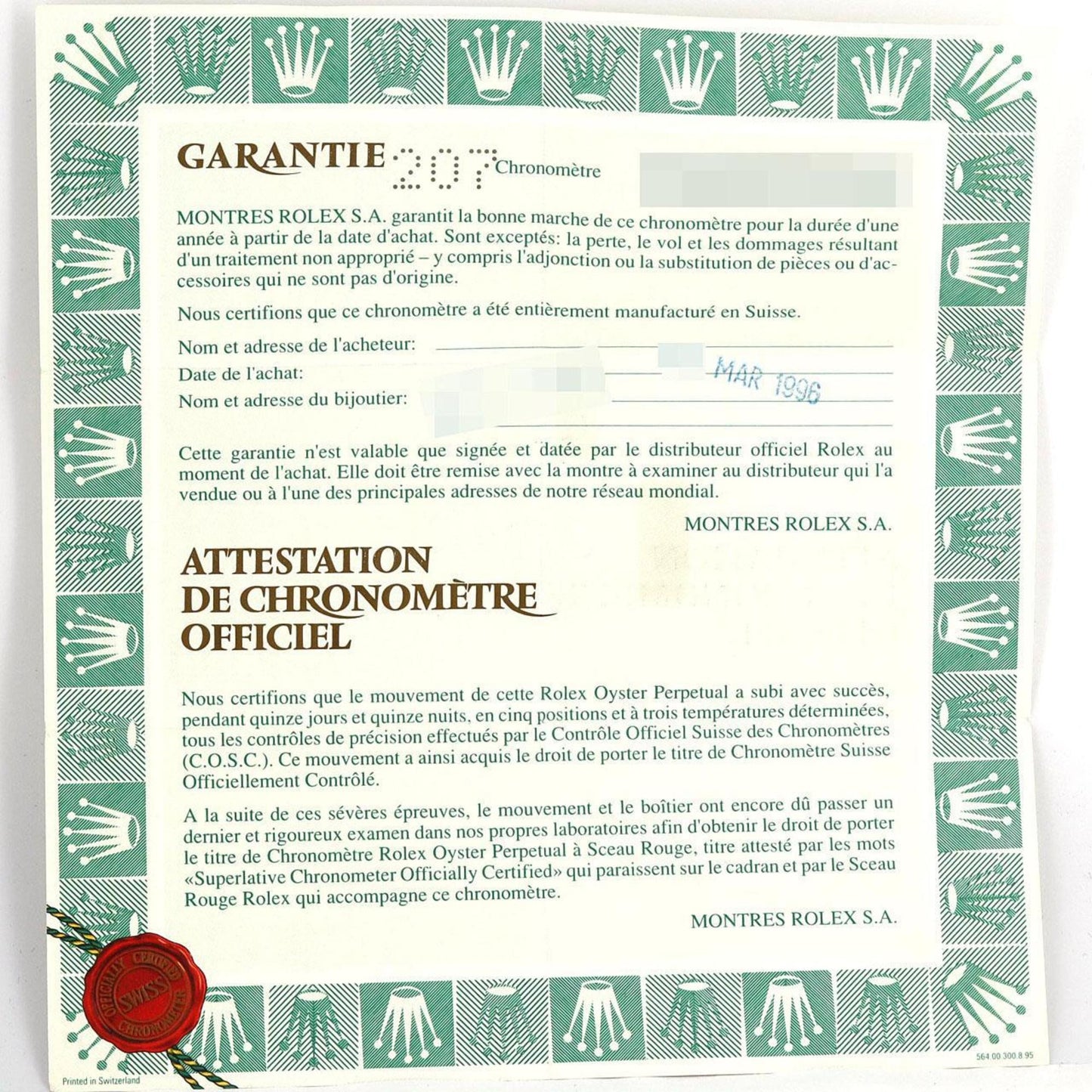 Rolex Datejust 69173 SSxYG Automatic Watch S Series