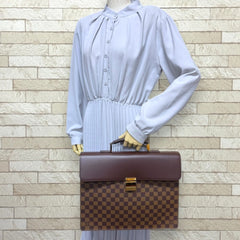 Louis Vuitton Altona PM Damier Business Bag, Canvas N53315 Brown, Men's LOUIS VUITTON — Like New