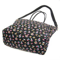 Prada TESSUTO STAMPAT 1BG189 Women's Nylon,Leather Shoulder Bag,Tote Bag Black,Pink,Yellow — Like New