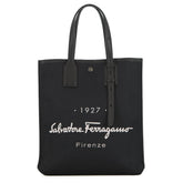 Salvatore Ferragamo Tote Bag, Canvas and Leather, 240797, Black, Handbag, Women's — Like New