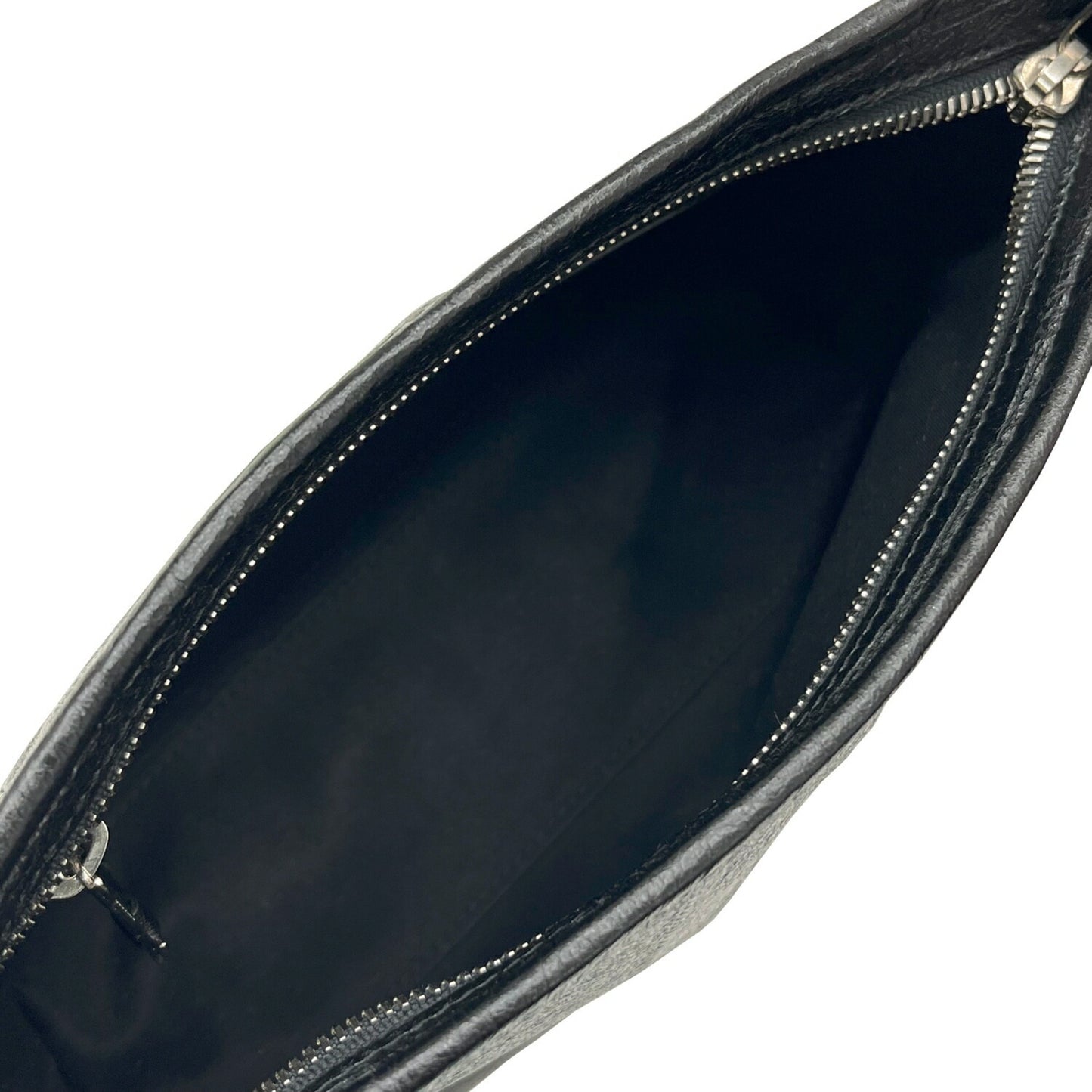 BALENCIAGA 672984 Clutch Bag/Second Bag in Black Leather for Men
