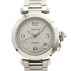 Cartier Pasha C W31023M7 Silver Dial Watch (Boys' Size) — Good