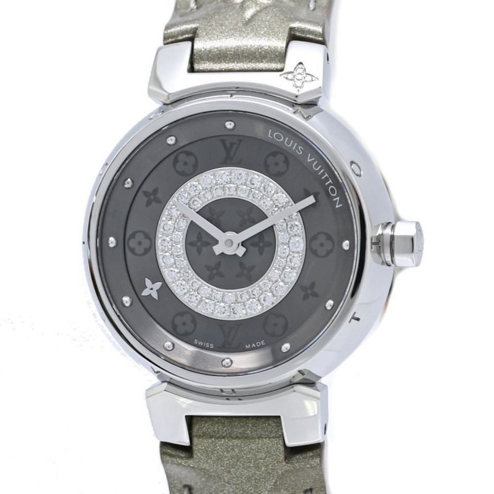 LOUIS VUITTON Tambour Disc PM Diamond Q12MU0 Women's Watch 40564 — Very Good
