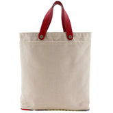 Hermes Petit Ash handbag/tote bag, Toile H x silk, beige, A5 size, drawstring closure, women's — Like New