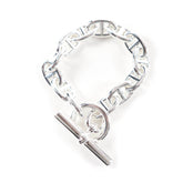 HERMES Chaine d'Ancre MM AG925 Bracelet, 13 links, Silver, Made in France, 2023 model, Weight: 50.05g, Women's — Like New