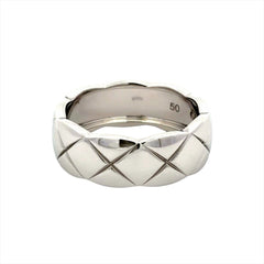 Chanel Coco Crush Medium Ring, Size #50, J10570, 18KWG, 5.9g, White Gold, Women's Ring — Like New