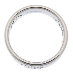 Hermes Eclipse Ring, approximately 6.3g, K18WG White Gold, Au750 stamped, size #49 (approximately US 8.5) — Like New