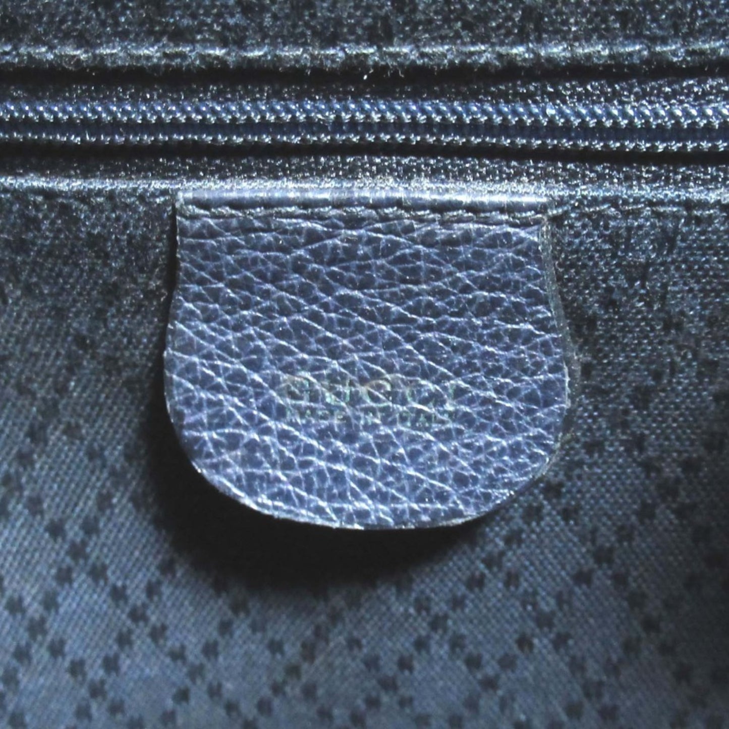 GUCCI Bamboo Line Suede and Leather Backpack, Navy, Women's