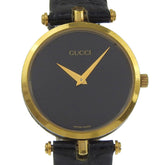 Gucci Sherry Line Watch, Gold Plated, Quartz, Analog, Black Dial, Men's — Good