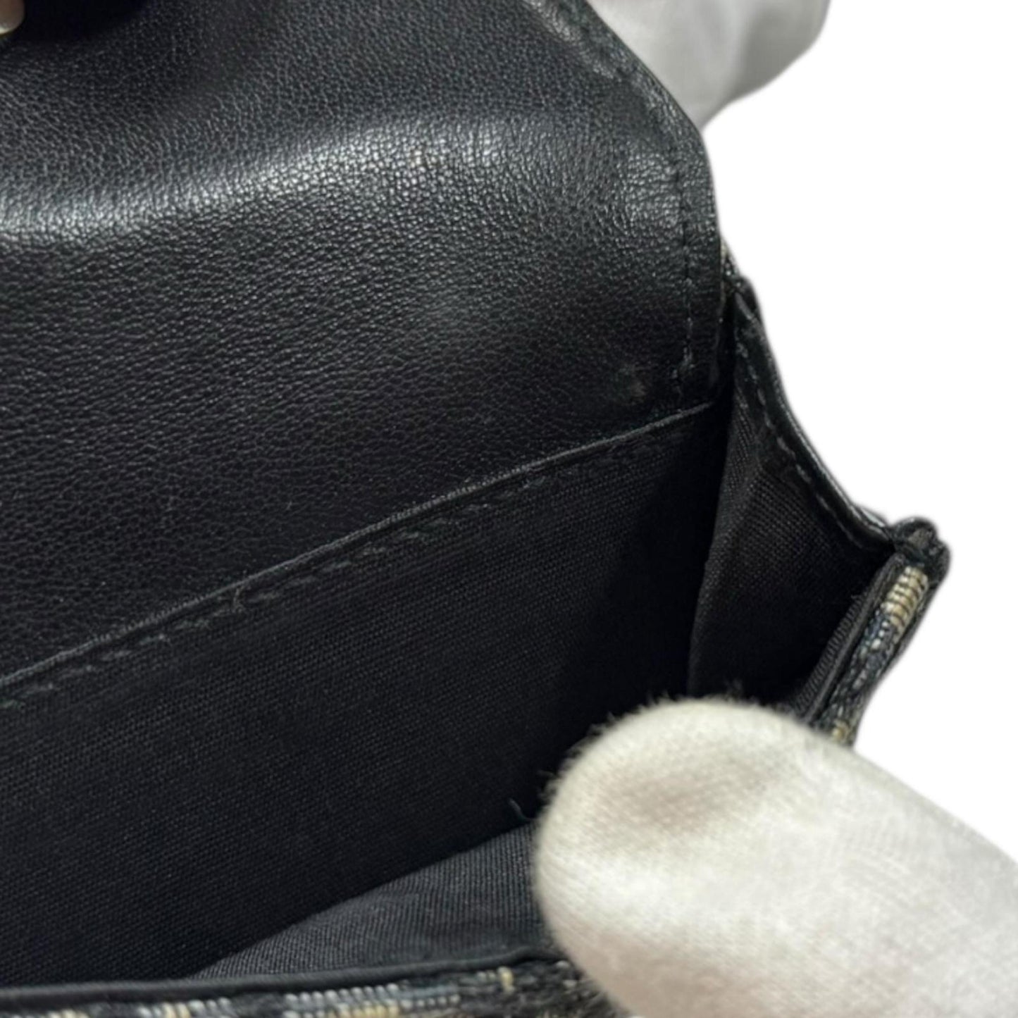 Christian Dior Dior Oblique Tri-fold Wallet Canvas Women's