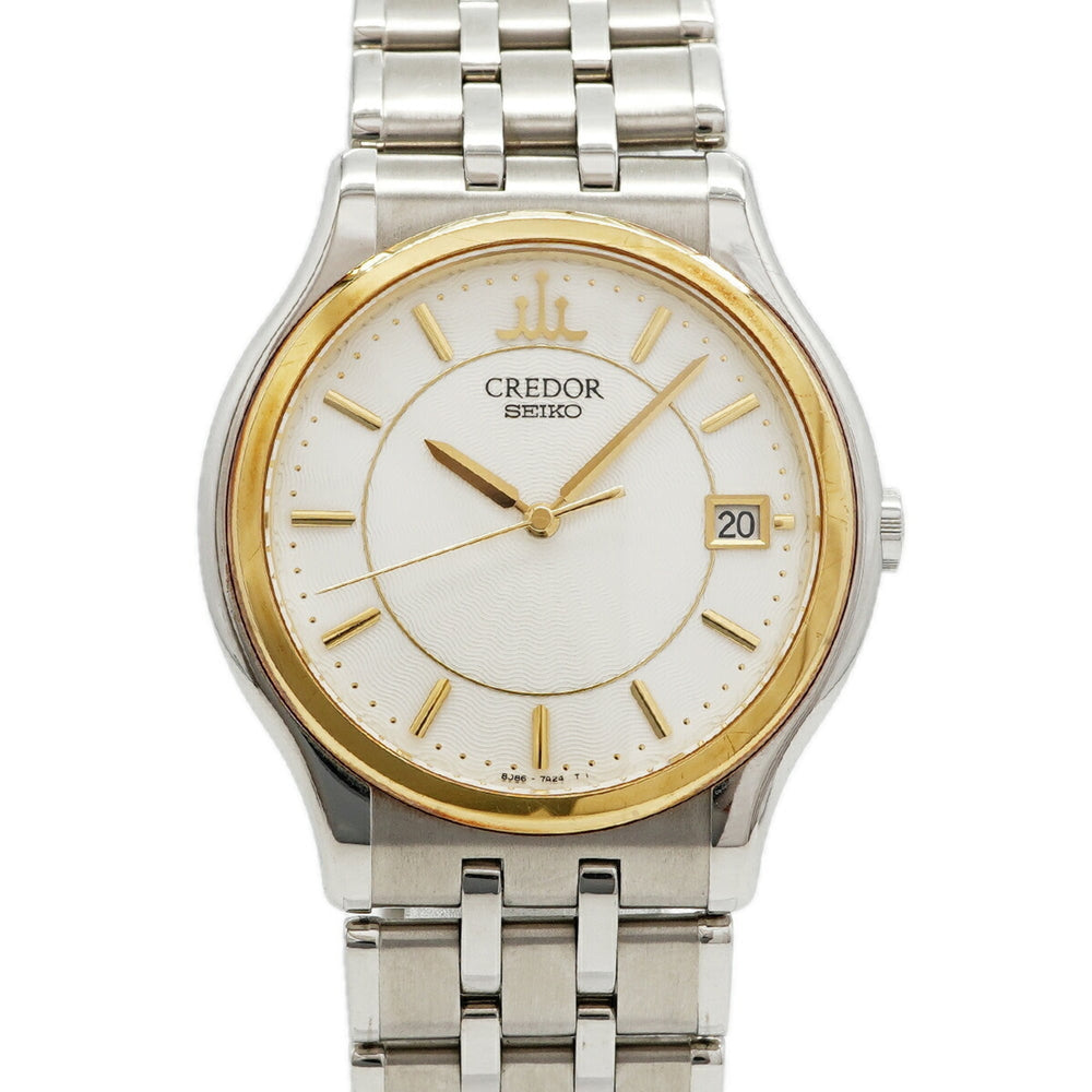 Seiko Credor GCAZ010 8J86-7A00 Silver Dial Men's Watch — Good
