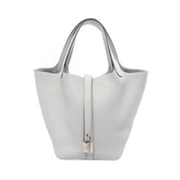 Hermes Picotin Lock PM Blue Pale Handbag, Taurillon Clemence Leather, Women's — New - Store Return