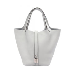 Hermes Picotin Lock PM Blue Pale Handbag, Taurillon Clemence Leather, Women's — New - Store Return