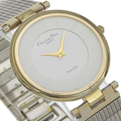 Christian Dior Watch 4715032 Stainless Steel x Gold Plated Quartz Analog Display White Dial Men's — Good