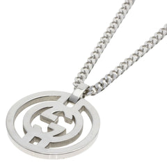 Gucci Interlocking Necklace, Silver, Women's — Like New