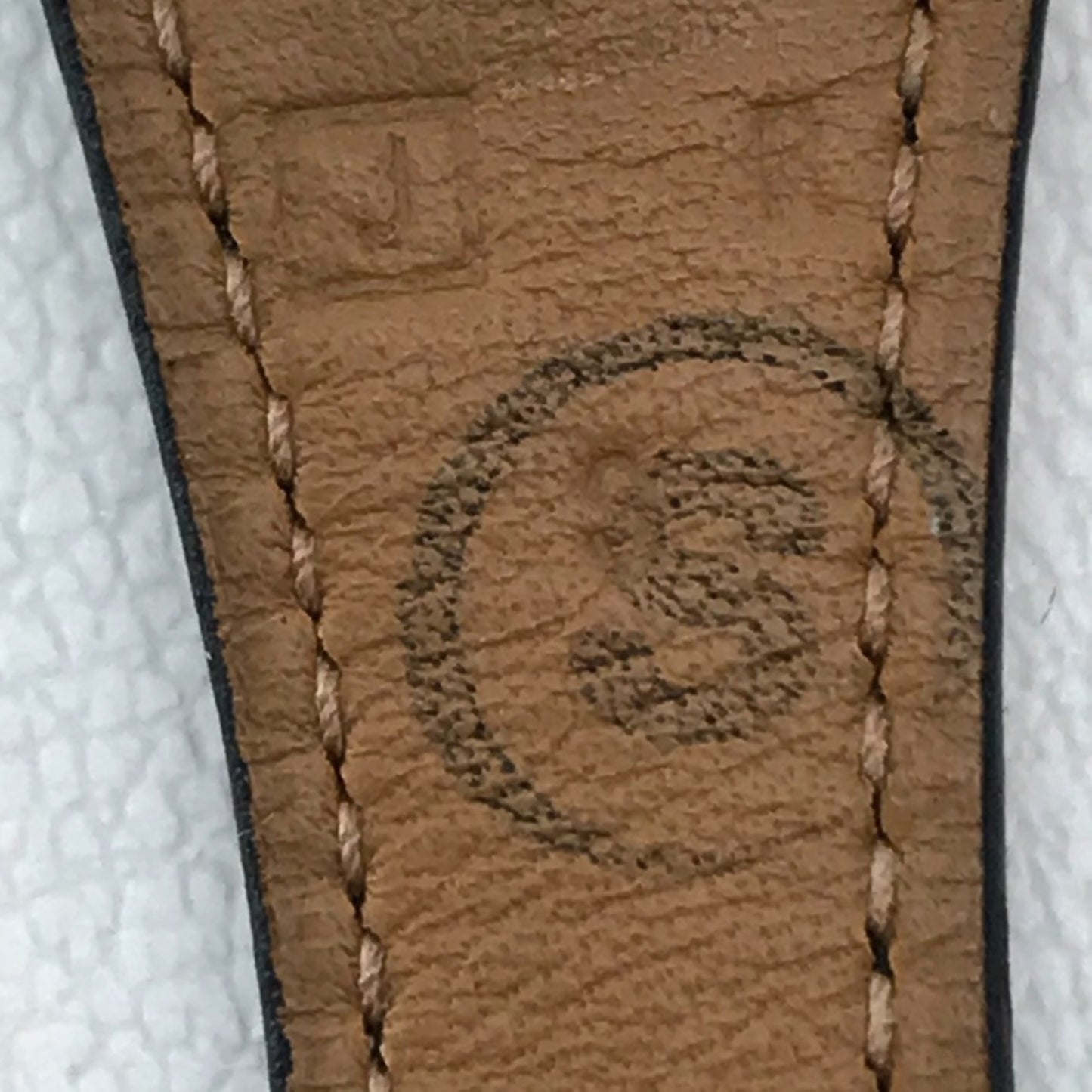 HERMES Evelyn Punched Leather Bracelet, Unisex, Black/Brown