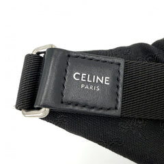 Celine Triomphe Belt Bag/Waist Bag for Men, Black Canvas, Silver Hardware — Like New
