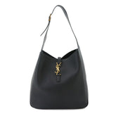 Saint Laurent LE 5 A 7 Soft Large Shoulder Handbag Leather Black 753837 Bag — New - Store Return