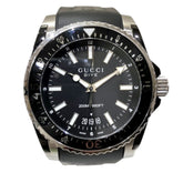 Gucci GUCCI watch, total weight 138.6g, stainless steel, rubber strap, quartz movement, black dial, 136.2 YA136204B — Good