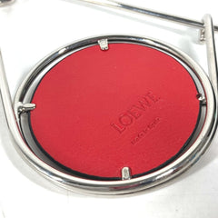 LOEWE 111.19.043 17A Rose Mechano Pin Brooch Metal Leather Women's Silver Similar MO-241208-15 — Like New