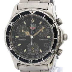 TAG HEUER Professional Chronograph Steel Quartz Mens Watch 570.206 — Good