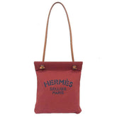 HERMES Sac Aline MM Shoulder Bag, Y Stamp, Toile Chevron Canvas, Red, Hermès — Like New