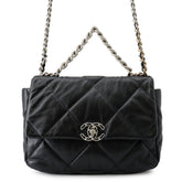 Chanel Chain Shoulder Bag 19 Large Lambskin AS1161 CHANEL Handbag 2-way Black Women's — Like New