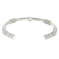 Bottega Veneta Men's and Women's Bangle Cuff Bracelet, Silver, Size M — Like New