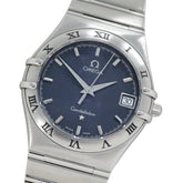 Omega Constellation 1512.40 Men's Watch, Brand Name, Date, Quartz, Stainless Steel (SS), Silver/Navy — Good