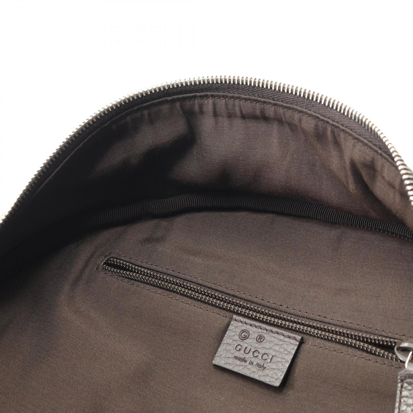 Gucci GG Canvas Backpack, and Leather, Women's, Beige Brown, 449906