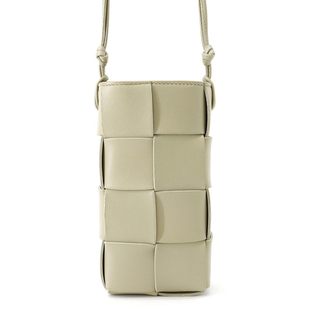 Bottega Veneta Shoulder Bag Intrecciato Cassette Phone Pouch 729298 BOTTEGA VENETA Green Handbag Smartphone — Like New