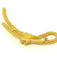 Christian Dior Brooch with Rope Motif in Gold Metal for Women — Like New
