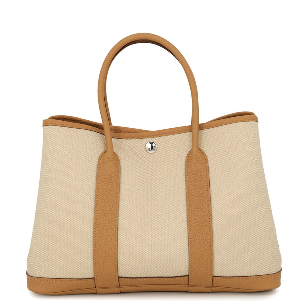 Hermes Tote Bag Garden TPM Beton Biscuit Negonda Toile Military W Stamp HERMES Handbag Women's — Like New